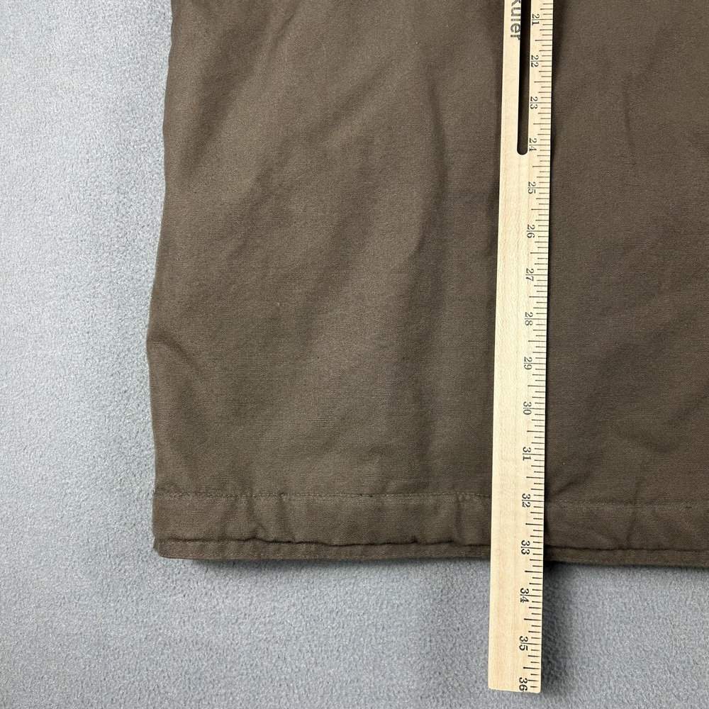 Brooks Brothers Jacket Mens XL Brown Barn Coat Field Chore Leather Collar Plaid - Picture 11 of 11